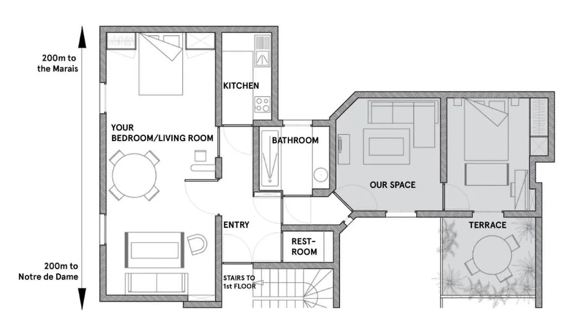 Appartement Ile Saint Louis, Paris 0*,  France